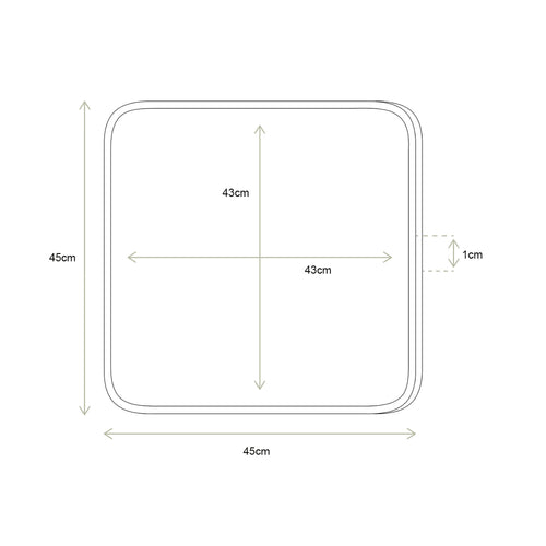 vtwonen Wandspiegel - Vierkant - Zilver - 45x45cm - vtwonen shop
