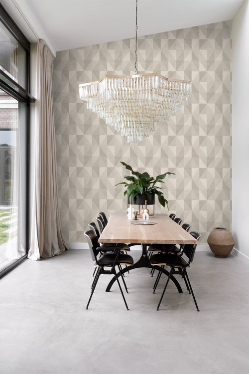 Origin Wallcoverings behang grafisch 3D motief beige - 50 x 900 cm - 347893 - vtwonen shop