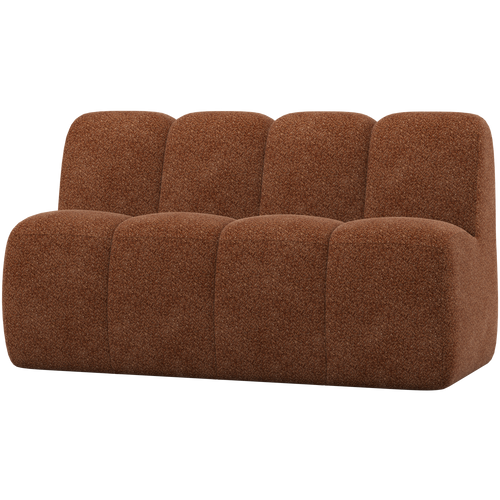 WOOOD eetbankje 164 cm met rugleuning Mojo - Wollig - Roestbruin - vtwonen shop