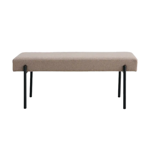 Artichok Marianna gestoffeerd bankje taupe - 100 x 42,5 cm - vtwonen shop