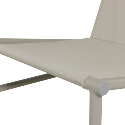 WOOOD loungestoel tuin gestreept Elvo - Aluminium - Wit/Zand - 75x82x75