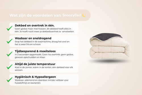 SnoozyBed - Dekbed zonder overtrek Coco & Ash