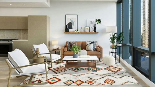 AFK Living vloerkleed Native - shaggy - veelkleurig - 140 x 200 cm - vtwonen shop