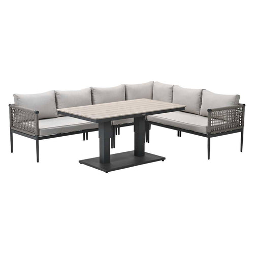Garden Impressions lounge dining set Burela - Brugge - taupe - rechts - 5-delig