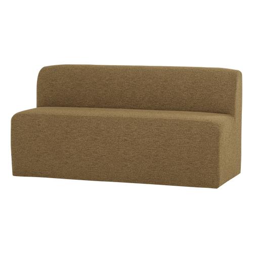 WOOOD eetbank 164 cm rugleuning Mojo Base - Bouclé - Geel/Bruin - 83x164x76