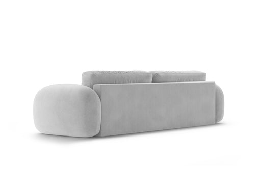 Cosmopolitan Design Slaapbank met opbergdoos Tonale 3-zits, flueel grijs - 105x262x88cm