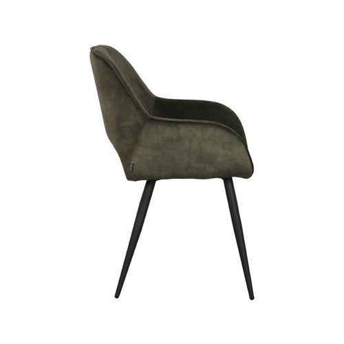 LABEL51 Eetkamerstoel Fer - Groen - Zithoogte 48cm - Set van 2 - vtwonen shop