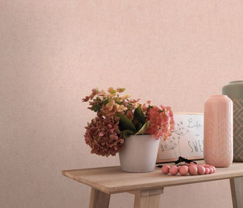 Erismann behang effen licht roze - 53 cm x 10.05 m - 662431 - vtwonen shop