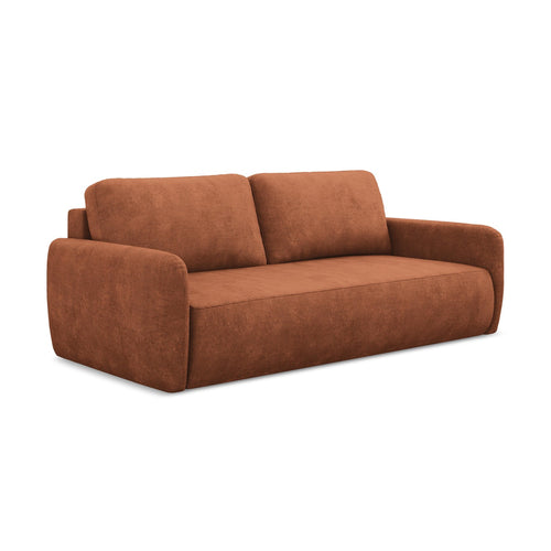 LaMiaSofa 3-zits slaapbank Corle - chenille stof - terracotta - 218x102x86