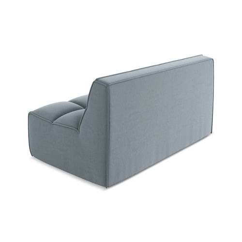 LaMiaSofa Tweezits modulaire bank Belluno - velours - lichtblauw - 160x93x75