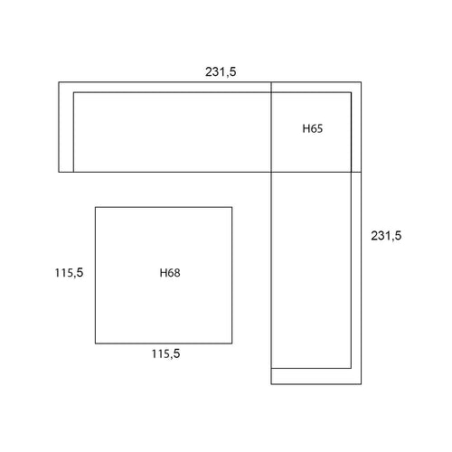 Garden Impressions lounge dining set Malakka taupe - valley sand - 4-delig