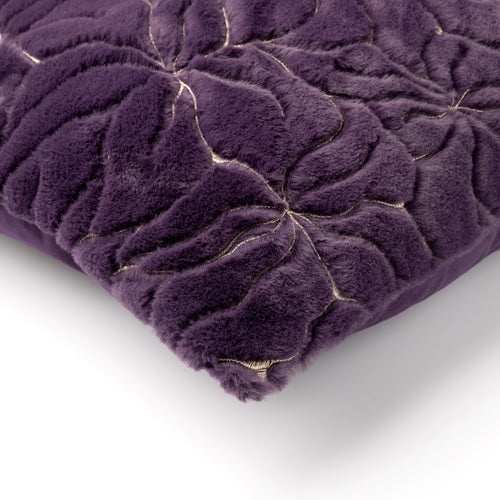 RAMIRA - kussenhoes 45x45 cm - bontlook - bloemmotief - Mysterioso - paars