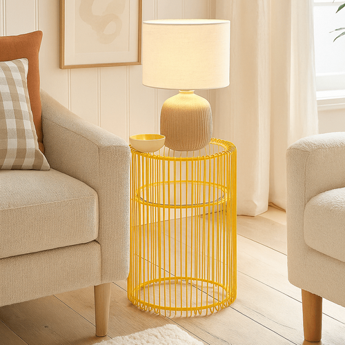 Kare Design Bijzettafel Wire messing 70cm