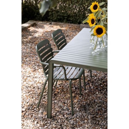 Zuiver Vondel Tuinstoel Armleuning Groen - Set van 2