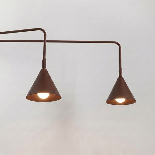 Sollux Lighting Wandlamp NOX 2 bruin met schakelaar - 150x80x30cm