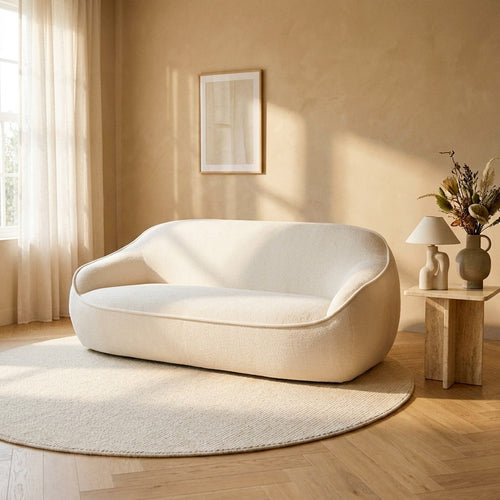 Kare Design Vloerkleed Boucara Ø200cm creme