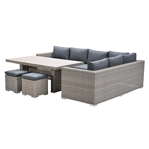 Garden Impressions lounge dining set Tennessee 5-delig rechts vintage willow - texfiber - vtwonen shop