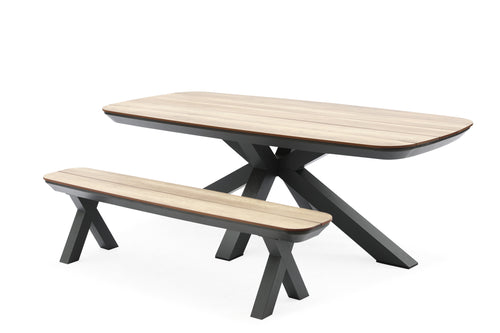 Sens-Line - Bradford Tuinbank - 182cm - Kunststof Bruin