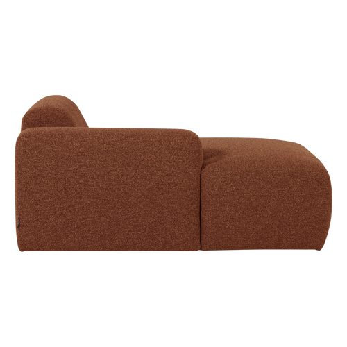 WOOOD chaise longue bank links Mojo Base - Bouclé - Roestbruin - 74x112x162