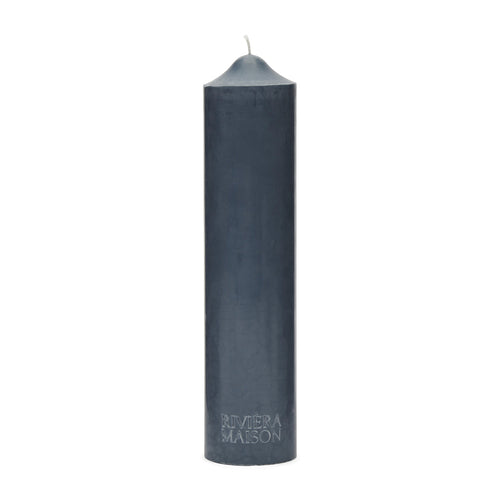 Rivièra Maison RM Rustic Pillar Candle blue 7x30 - stearine - Blauw - vtwonen shop