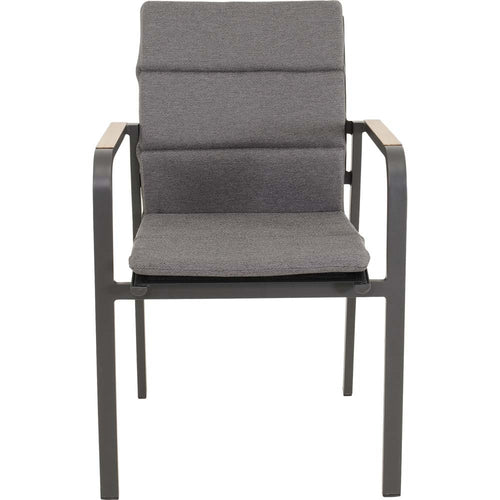 Lesli Living bistrostoel Sorapa - grijs - 55x61x86,5cm - set van 4