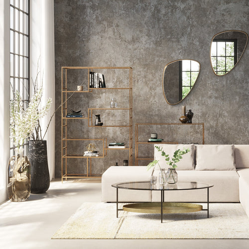 Kare Design Bookshelf Loft 195x115cm Goud