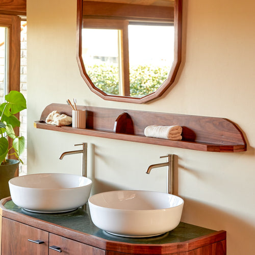 Tikamoon Badkamerplank in massief palissander 140 cm - Bruin - vtwonen shop