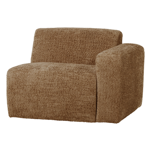 WOOOD 1-zits bank arm rechts Mojo Base - Wollig - Honinggeel - 74x105x97