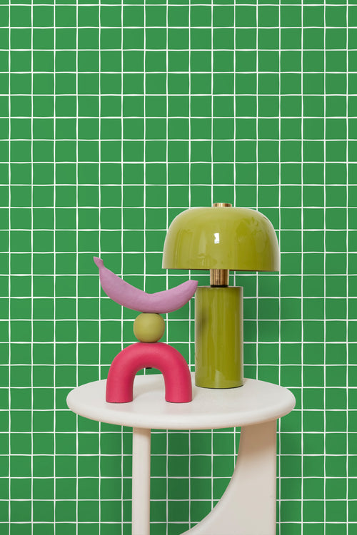 ESTAhome behang geblokt motief groen - 50 x 900 cm - 131267 - vtwonen shop