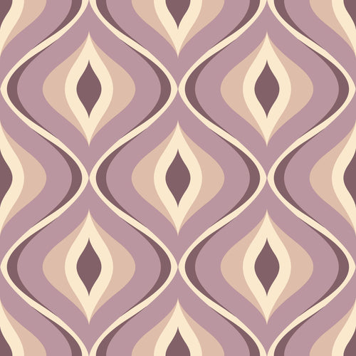 ESTAhome behang retro ornamenten lila paars - 50 x 900 cm - 130988 - vtwonen shop