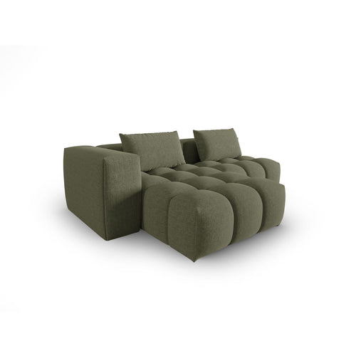 Cosmopolitan Design - Modulaire hoekbank links Verona 3-zits, structurele stof donker olijfgroen - 145x205x70cm