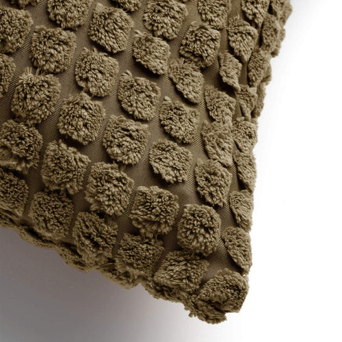 ROME - kussenhoes 45x45 cm - effen kleur - 3D-structuur - Military Olive - donkergroen