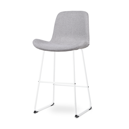 Nolon Nino-Fé Barkruk Lichtgrijs - Wit Onderstel - 75 cm - vtwonen shop