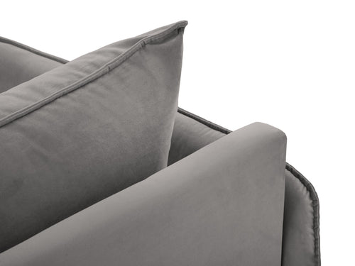 Cosmopolitan Design linker meridiaan Vienna flueel, lichtgrijs - 170x110x95cm