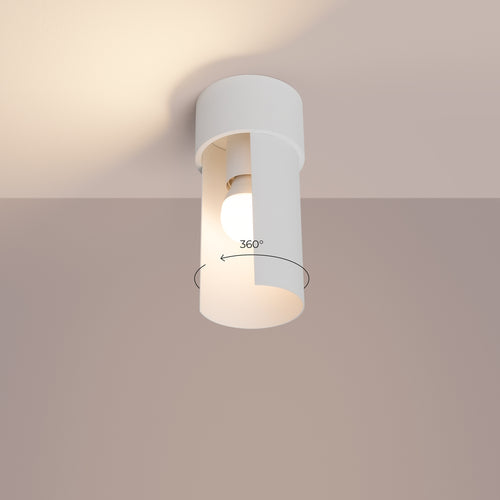 Sollux Lighting Plafondlamp FLASH wit - 10x10x21cm