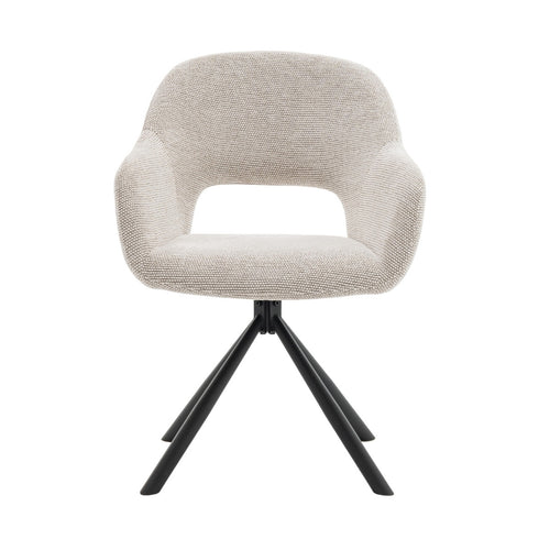 DÉJA Living Eetkamerstoel Livia - Beige - Draaibaar - Set van 2 - vtwonen shop