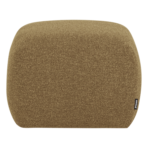 WOOOD poef Mojo Base - Bouclé - Geel/Bruin Melange - 45x84x64