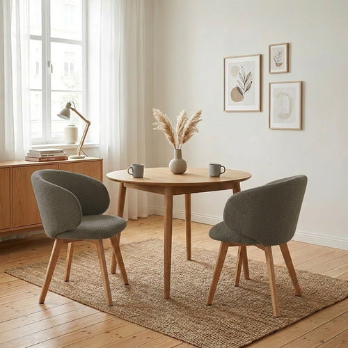 Calicosy - Stoelen set van 2 SOLÈNE - beige 60x55x79 cm