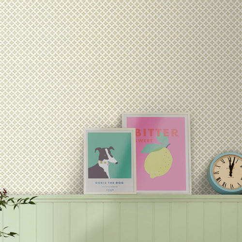 Joules Vliesbehang - Beckett Star Olive