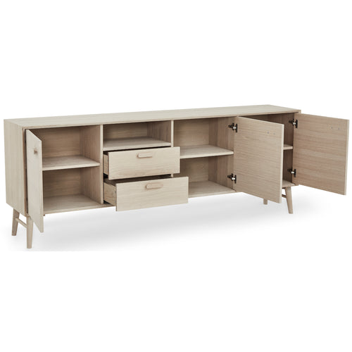 Furnhouse 4-deurs dressoir Porto - Witte olie - MDF, Eikenfineer - 42x212x79