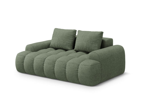 Cosmopolitan Design Bank Linz 2-zits, structurele stof donker olijfgroen - 100x175x84cm