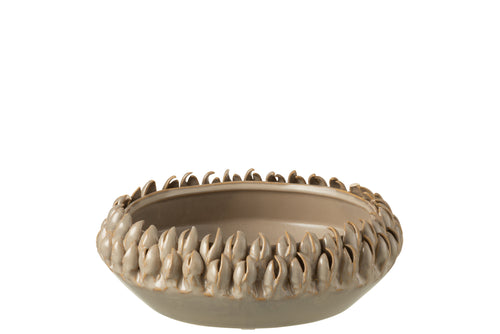 J-Line schaal Ibiza - keramiek - grijs  - small - Ø 23 cm - vtwonen shop