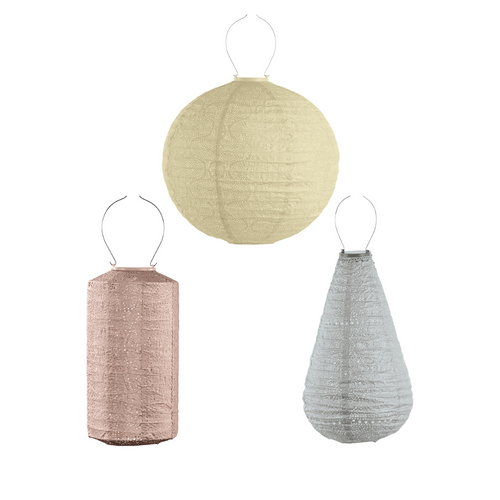 Lumiz solar lampion - pastel set - 3 stuks - vtwonen shop