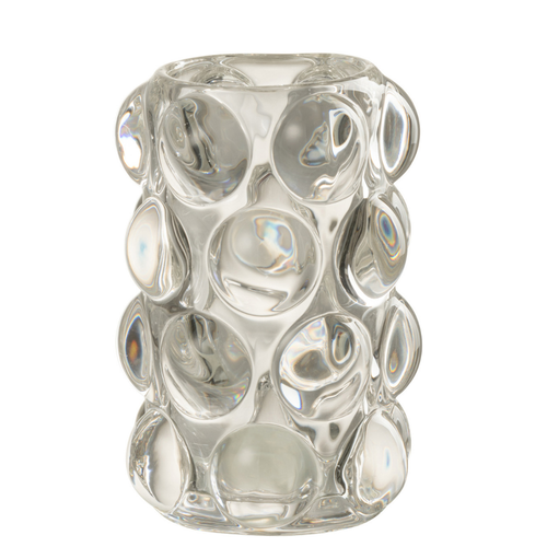 J-Line theelichthouder Bollie - glas - transparant