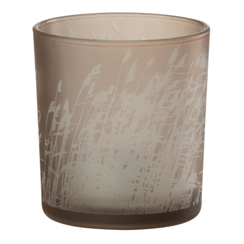 J-Line windlicht Gras - glas - beige - large