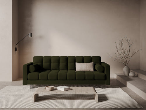 Cosmopolitan Design Slaapbank met opbergdoos Bali 3-zits, structurele stof groente - 84x222x105cm