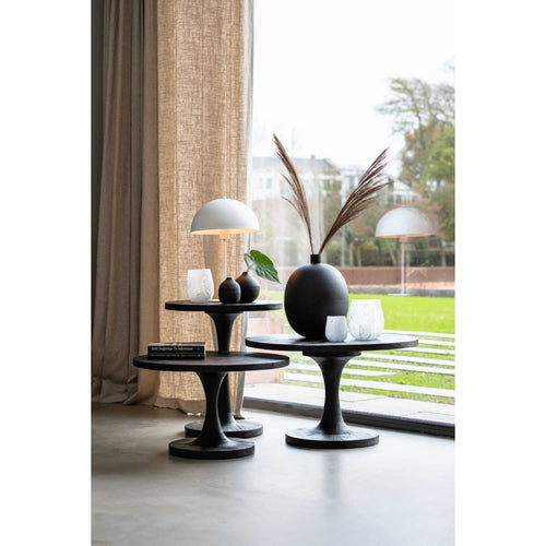 Light & Living bijzettafel Bicaba - zwart - Ø50cm - vtwonen shop
