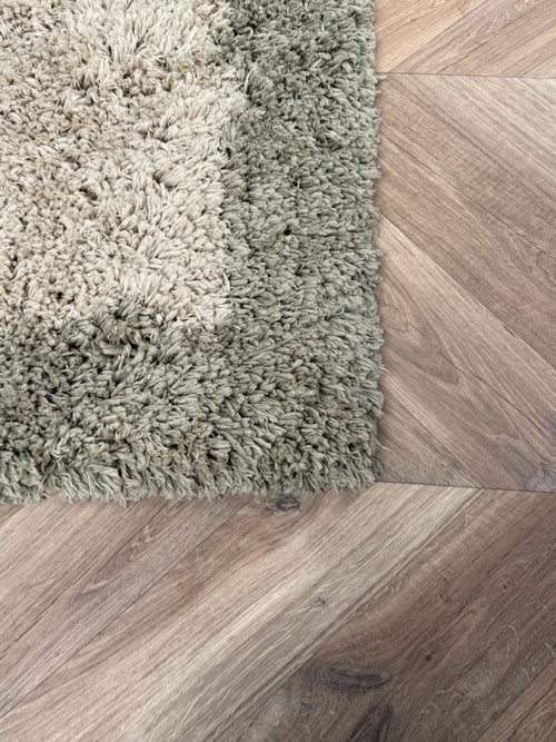Interieur05 vloerkleed Pilo - hoogpolig - groen/beige - 200 x 290 cm