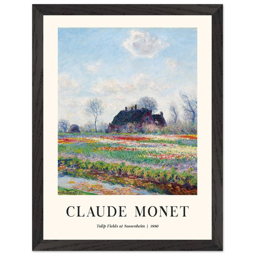 Artfulprints Poster met Lijst Claude Monet - Tulip fields at Sassenheim   - 30x40 cm - Meerkleurig