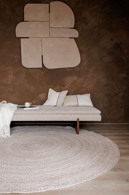 Interieur05 Rond wollen vloerkleed Gapo beige - 220 x 220 cm - vtwonen shop
